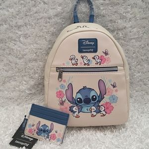 NWT Loungefly Lilo and Stitch mini backpack and cardholder
